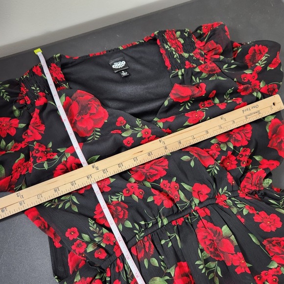 Disney Coco Dress Floral Small Character Unique Womens Black Red Floral Maxi - Picture 8 of 10